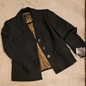 Jones Wear Black Pinstripe Men's Blazer